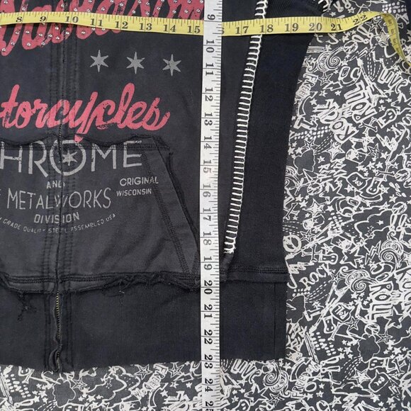 Rare Y2K Harley-Davidson studded zip-up hoodie (women’s large) - Picture 4 of 7